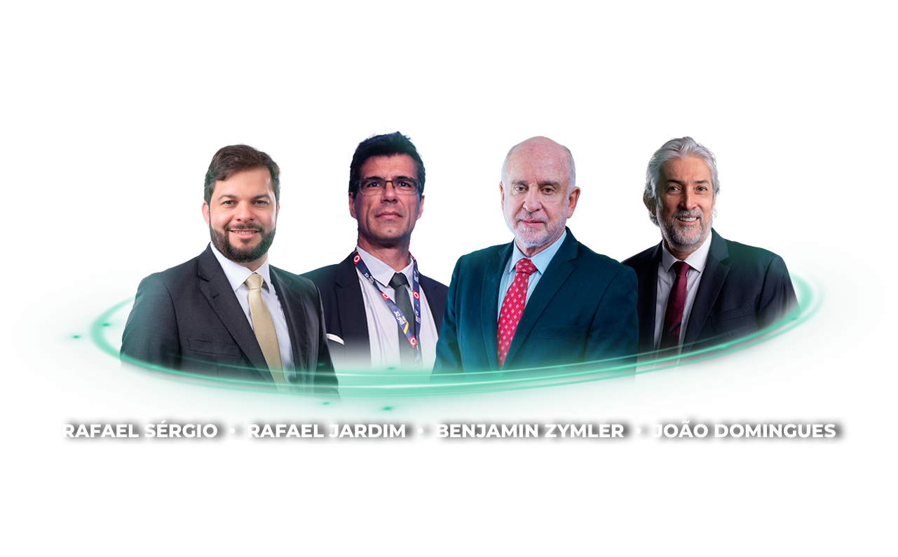 Palestrantes do Seminário Nacional: Rafael Sérgio, Rafael Jardim, Benjamin Zymler e João Domingues